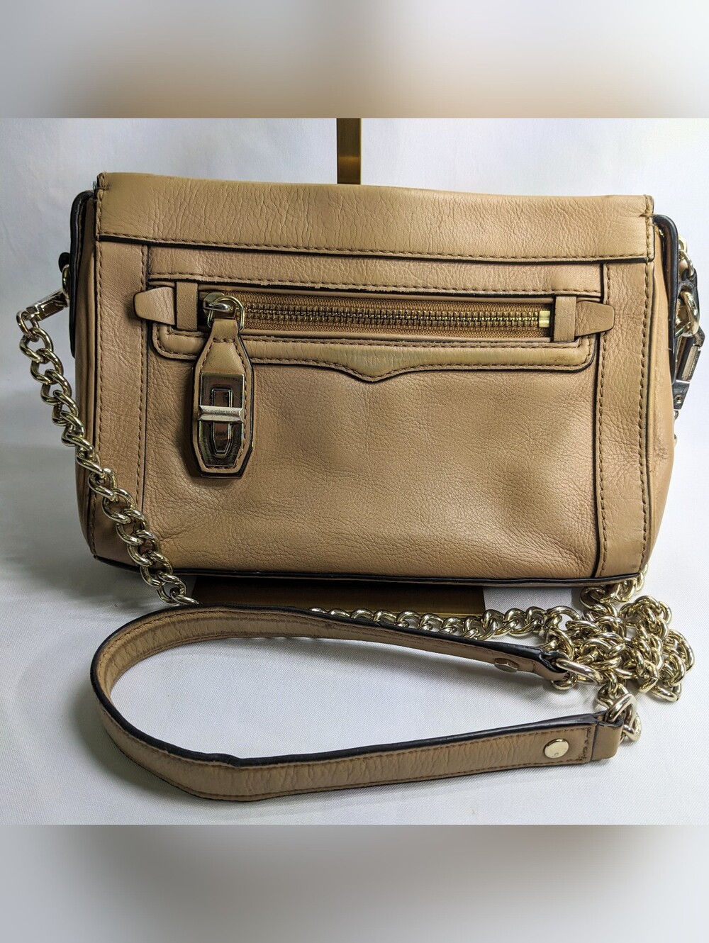 Rebecca Minkoff Mini Crosby Crossbody In Latte, Leather, Fall 2014, Chain Strap